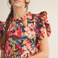 RUFFLED FLORAL MULTI DRESS
