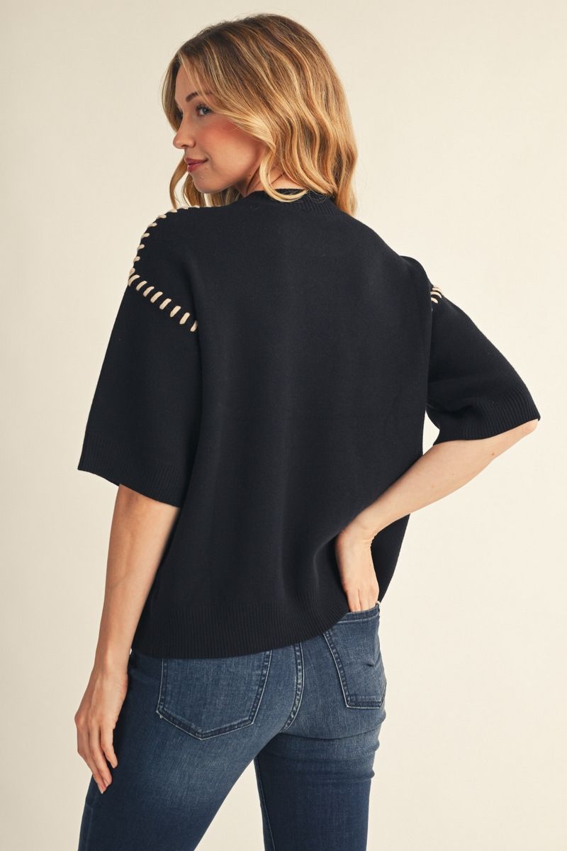 STITCH SEAM BLACK TOP