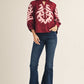 EMBELLISH LUX BURGUNDY TOP
