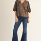 METALLIC LEOPARD SS TOP