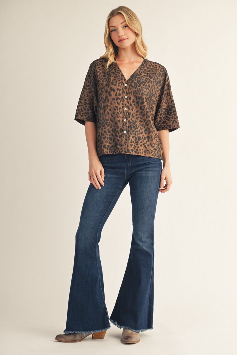 METALLIC LEOPARD SS TOP