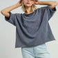 Washed Blue Boxy SS Top