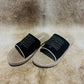 COW SUEDE BLACK SANDAL