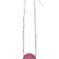 20" Chain Necklace with Pink Cluster Pendant