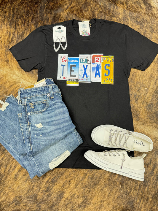 TX License Plate Tee