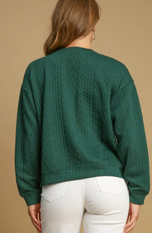 Ripple Classy Green Sweater