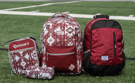 Hooey Burgundy/Grey Aztec Lunchbox