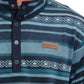 Cinch Mn Blue with Teal/Green Stripe Serape Fleece