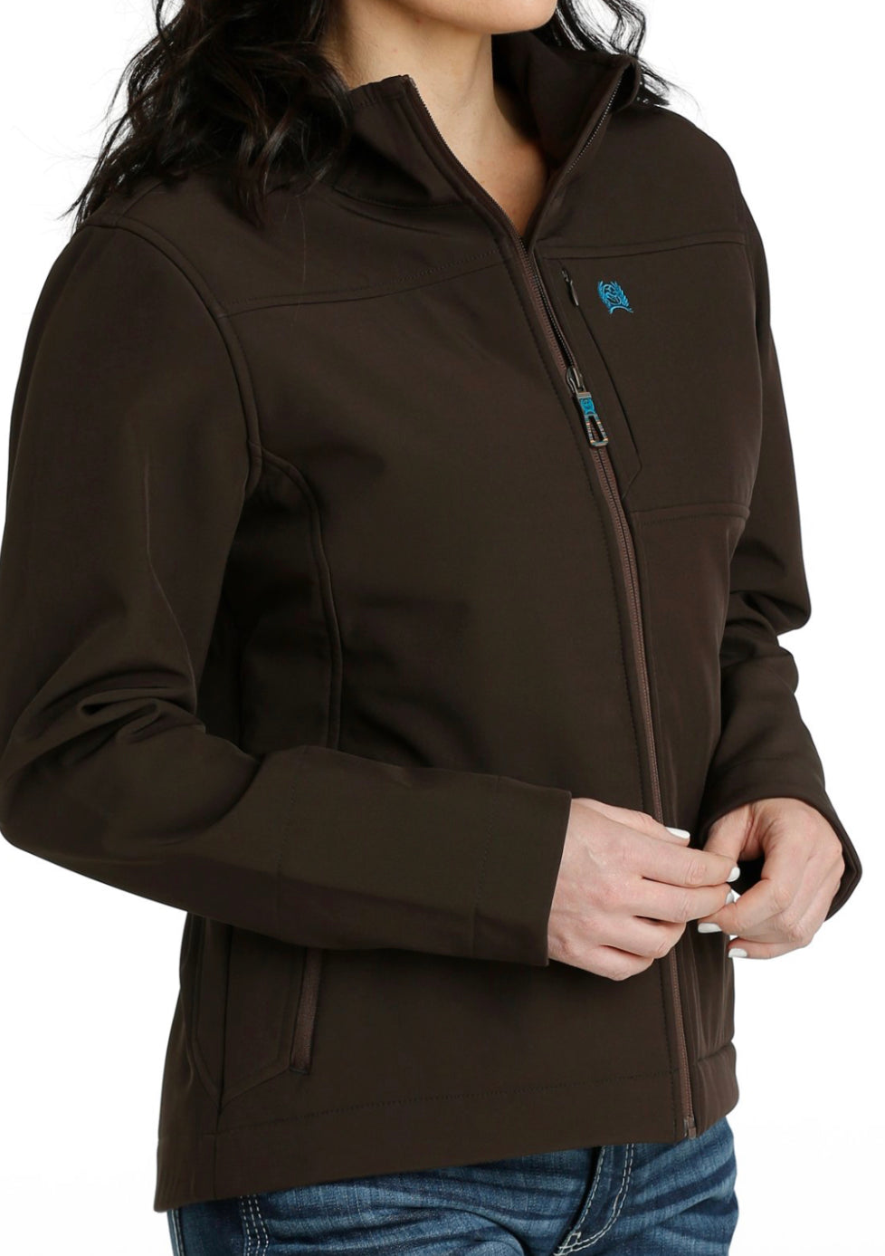 Cinch Wmn Teal Logo CC Jacket