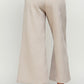 Textured Cropped Wide Oatmeal Pants