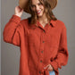 Button Up Brick LS Top