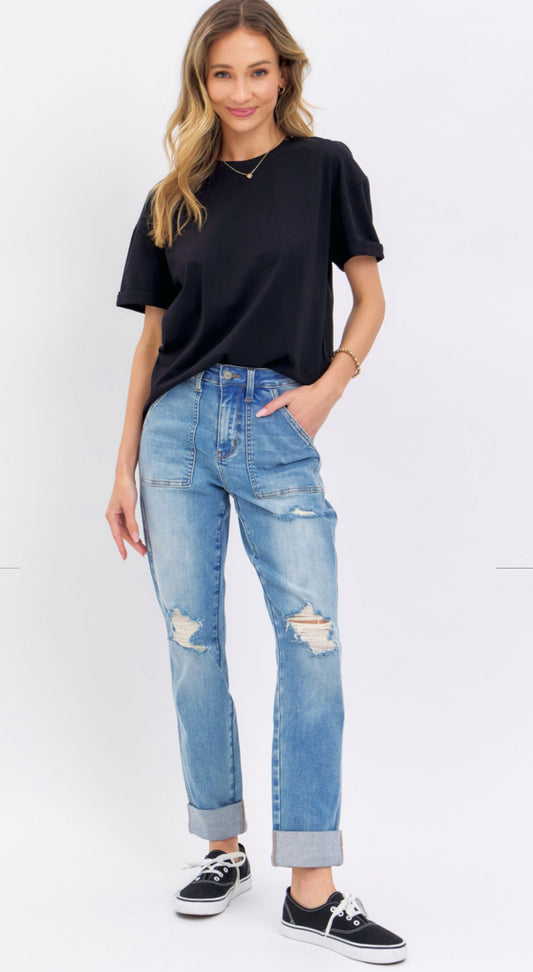 Judy Blue HW Patch Jeans