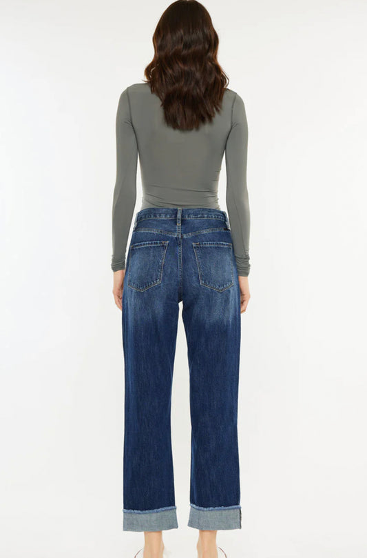 KanCan HR Cuff Straight Jean