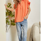 Persimmon Button Down Top