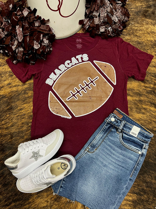 Bearcat Silver Glitter Tee