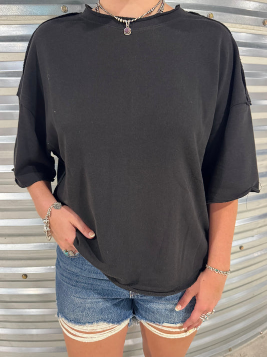 VINTAGE KNIT BLACK TOP
