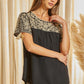 Emb. Tassel Black Blouse