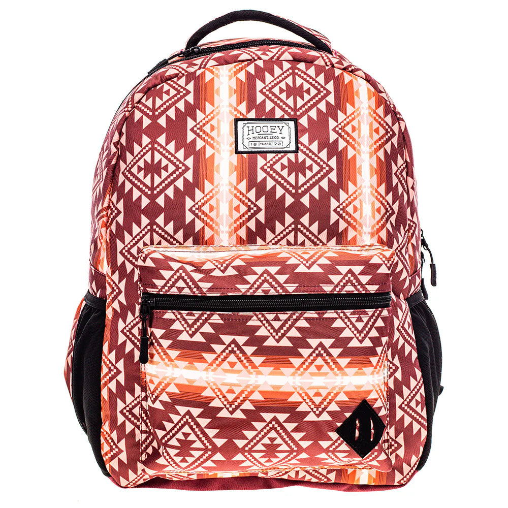 HOOEY RECESS CORDOVAN MAROON/AZTEC BACKPACK