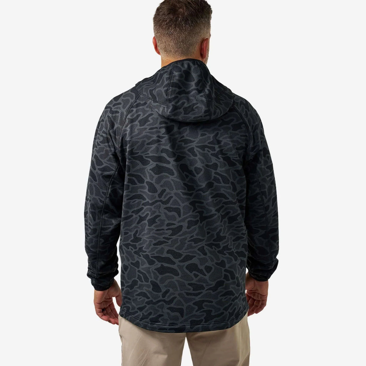 BLAZE TECH QUARTER ZIP BLACK CAMO
