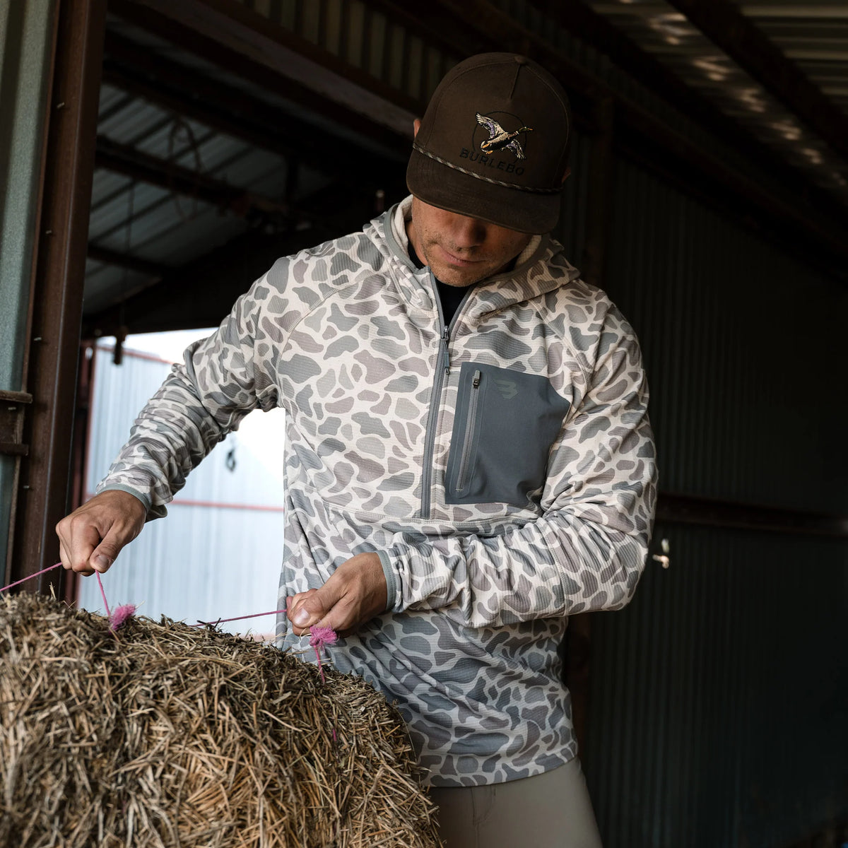 BLAZE TECH QUARTER ZIP CLASSIC DEER CAMO