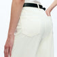 HIGH RISE WIDE LEG WHITE JEANS