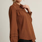 BASIC RUFFLE BROWN LS TOP