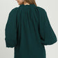 V-NECK TEAL STRIPE TOP