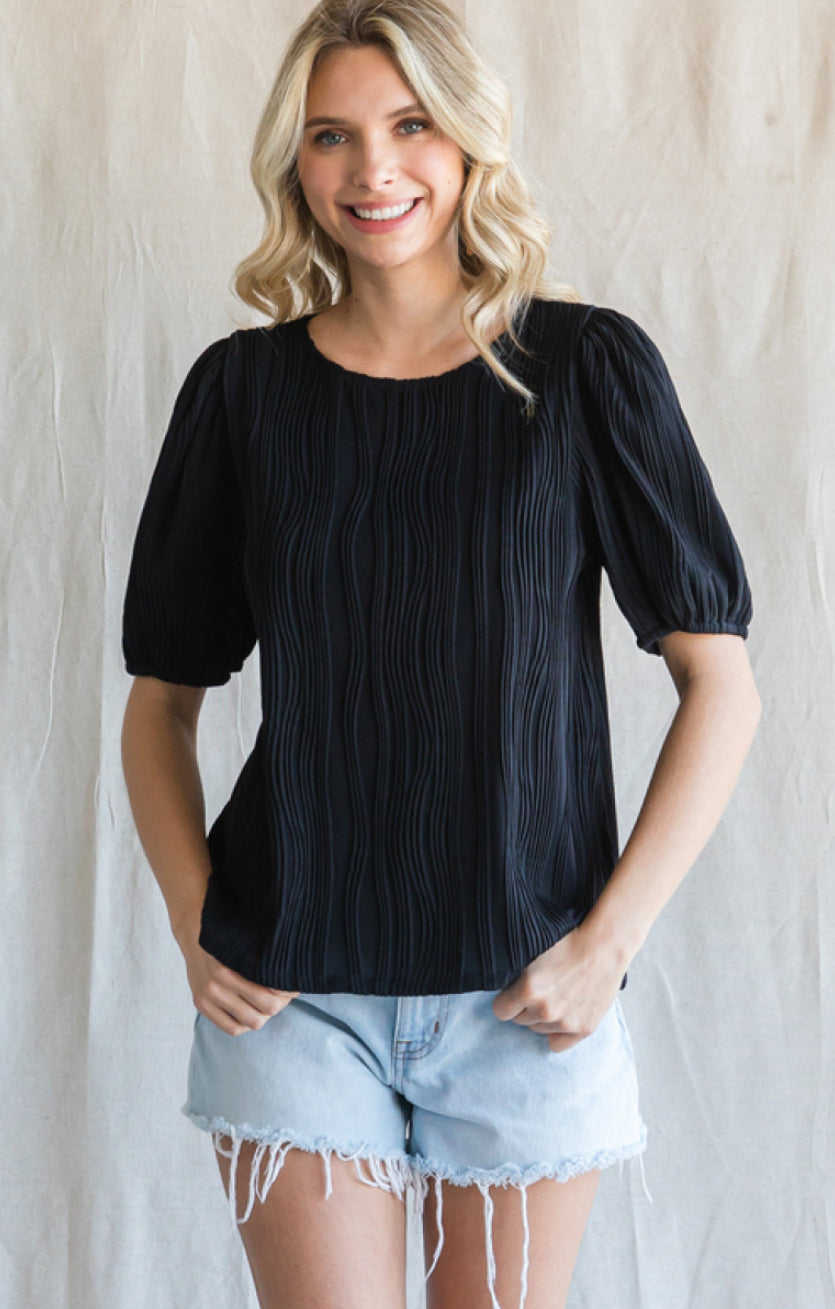 Textured SS Black Top