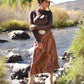 WOMENS BURGUNDY BRIDLE SKIRT