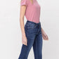 Vervet MR Raw Hem Crop Flare Jeans