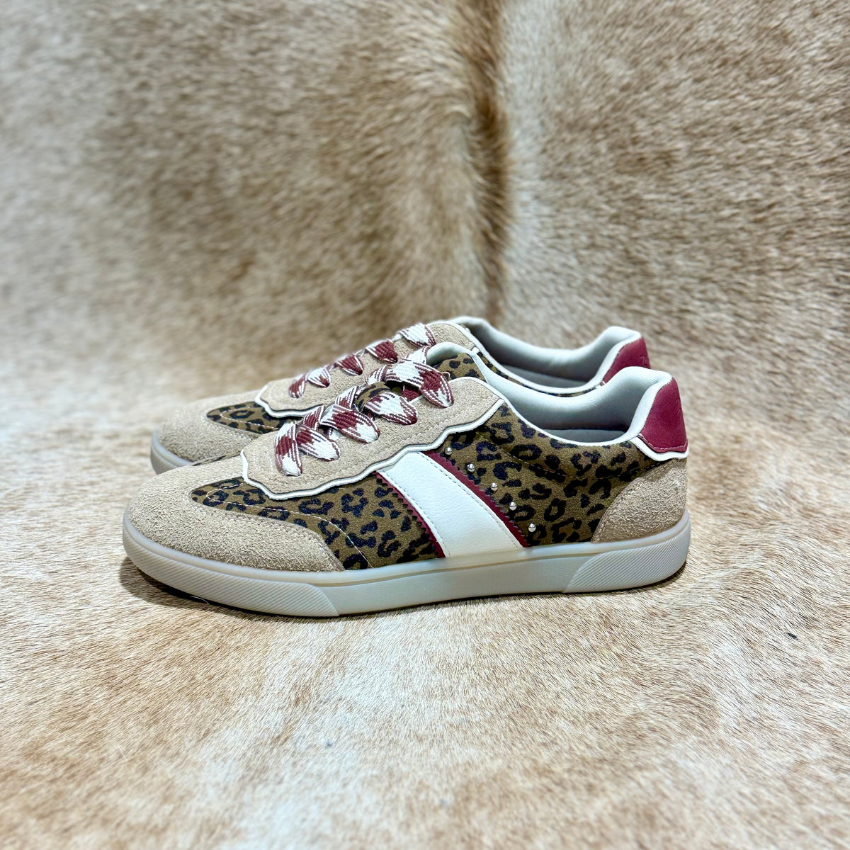 TASTIC 2 LEOPARD MAROON SHOE