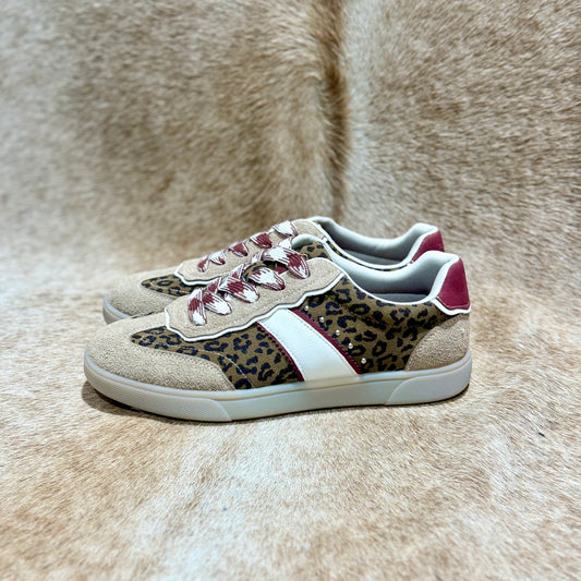 TASTIC 2 LEOPARD MAROON SHOE