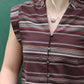 WMNS BROWN SS BLOUSE