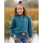 GIRLS CINCH TEAL 1/4 ZIP