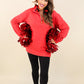 MILEY 1/4 ZIP RED PULLOVER