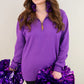 MILEY 1/4 ZIP PURPLE PULLOVER