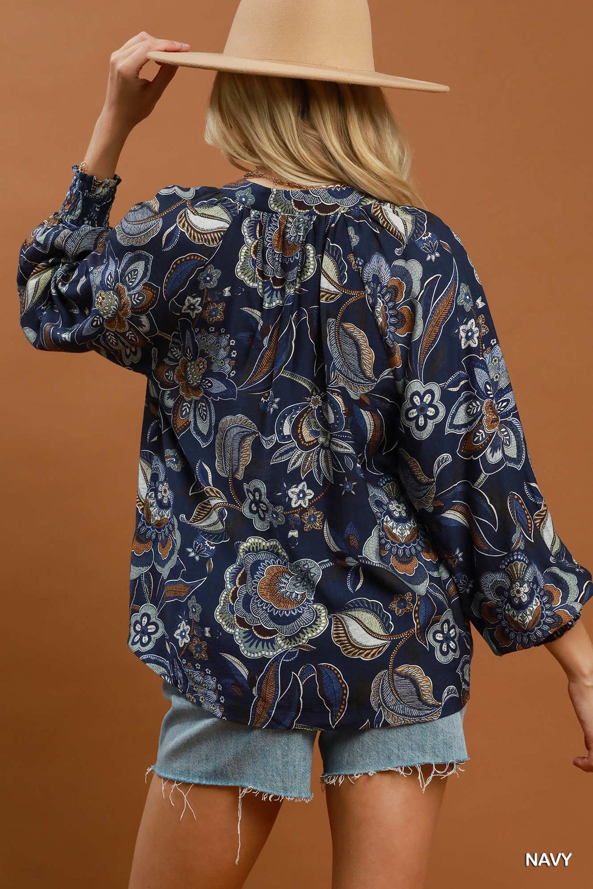 FLORAL WAVE LS TOP