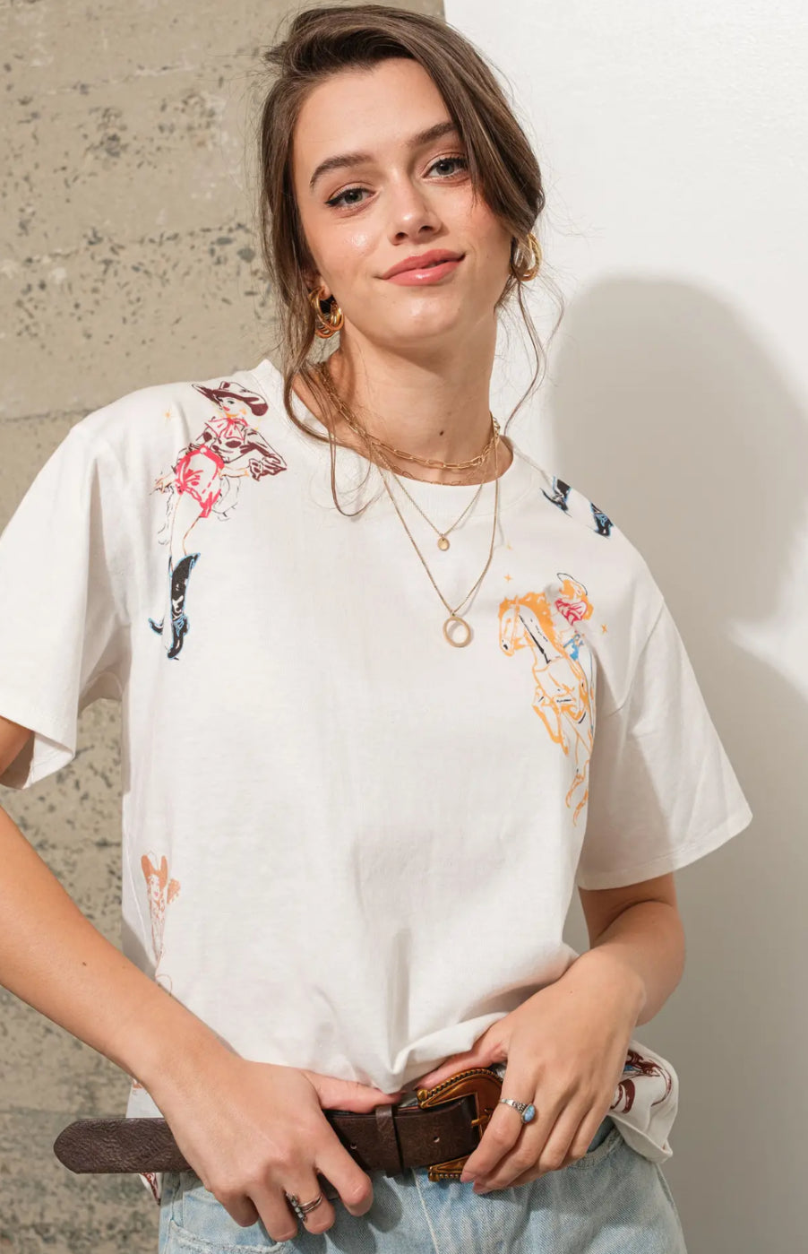 Cowgirl Emb SS Tee