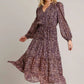 Maxi Paisley LS Dress