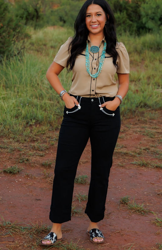 RETRO ARROW BLACK JEAN