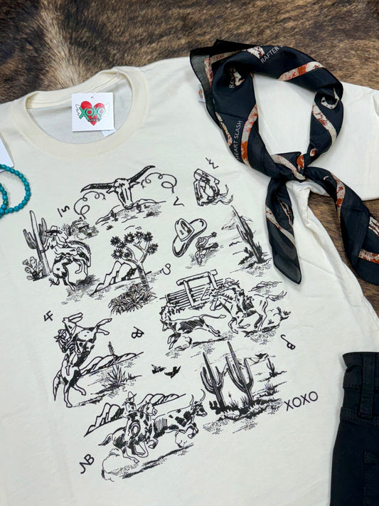 XOXO Western Toile Tee