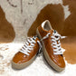 PAULA CAMEL CROCO SNEAKER