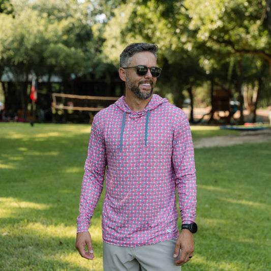 PERFORMANCE HOODIE - AMERICAN FLAG PRINT