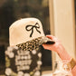 LEOPARD BOW CANVAS CAP