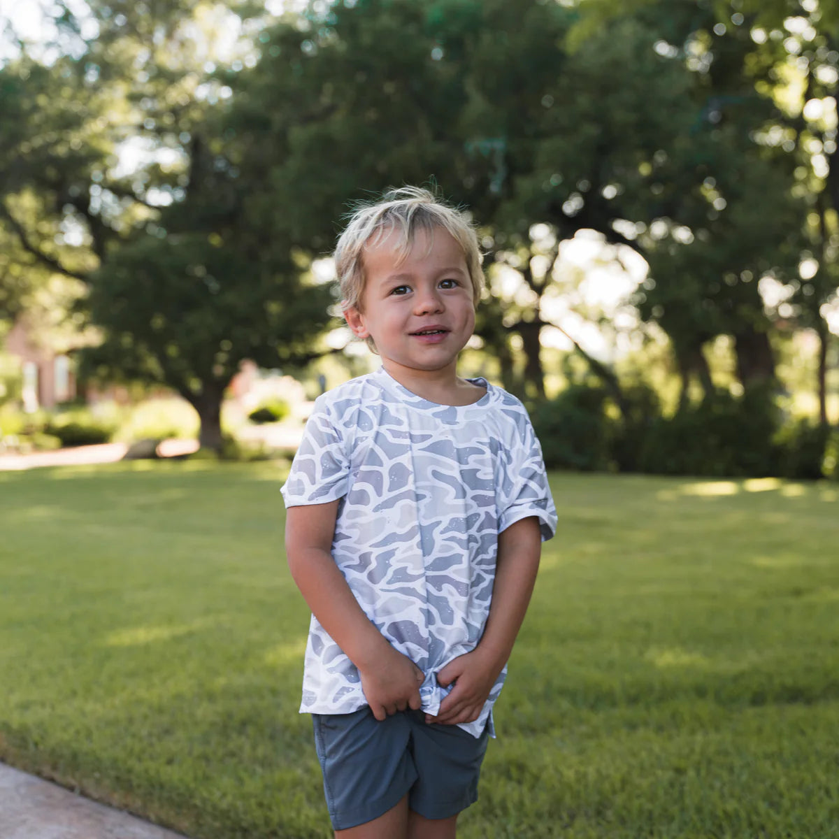 YOUTH SS TEE - WHITE CAMO