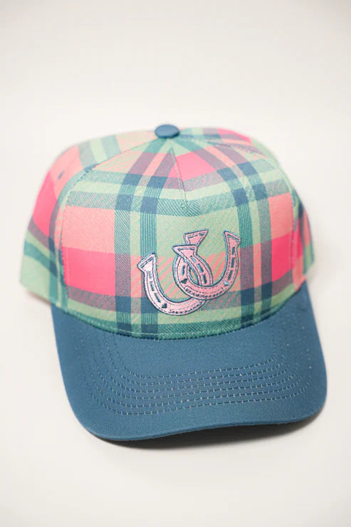 PLAID HORSESHOE CAP