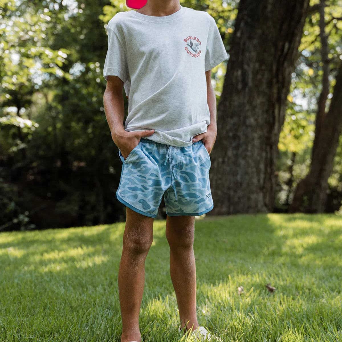 YOUTH SWIM TRUNK SEASIDE CAMO