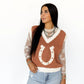 HORSESHOE V NECK SWEATER