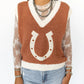 HORSESHOE V NECK SWEATER