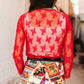 LACE LS RED TOP